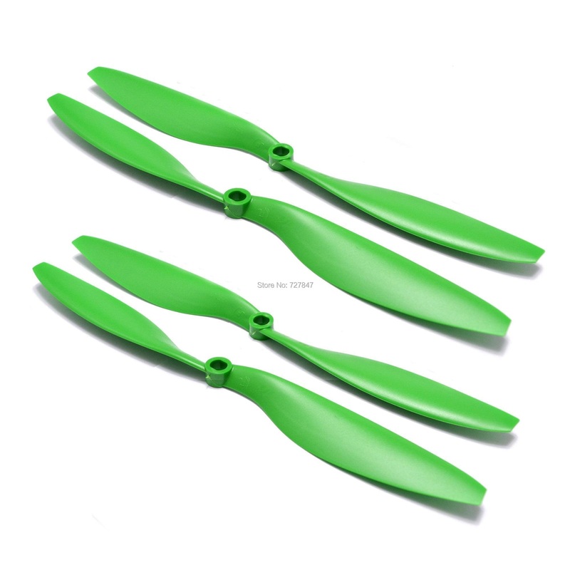1045 Propellers – 2 pairs 10” Blade Propeller RC 4-axis X-axis Aircraft UFO Airplane quadcopter Green