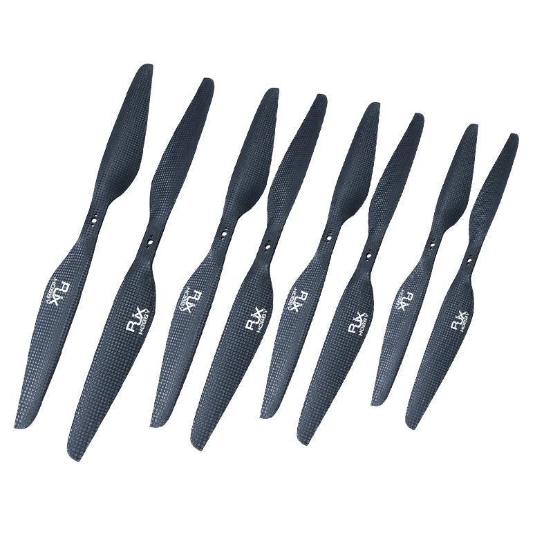 1 Pair RJXHOBBY 24×7.2 / 26×7.8 / 27×8.1 / 28×8.4 / 29×8.7 / 30×10 / 32×9.6 / 32×14.8 / 34×11.3 inch Carbon Fiber Propeller for Multirotor Drone